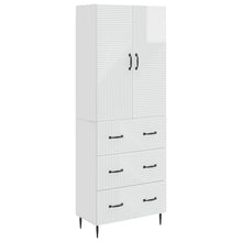 Kastenset 2 pcs Hoogglans Wit 66 x 34,5 x 90 cm Bewerkt hout