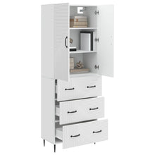 Kastenset 2 pcs Hoogglans Wit 66 x 34,5 x 90 cm Bewerkt hout