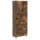 Kastenset 2 stuks gerookt eiken 66x34,5x90 cm bewerkt hout