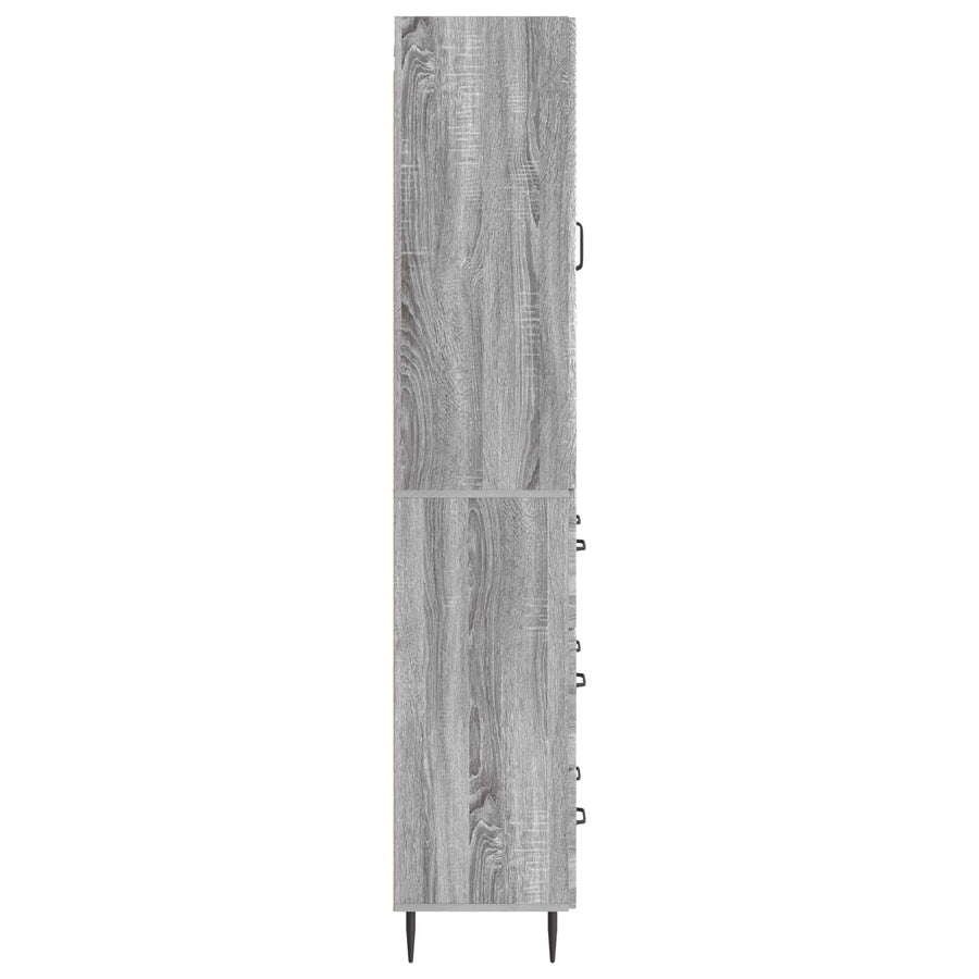 Kastenset 2 pcs Grijs Sonoma 66 x 34,5 x 90 cm Bewerkt hout