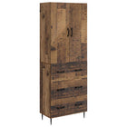 Kastenset 2 stuks oud hout 66x34,5x90 cm
