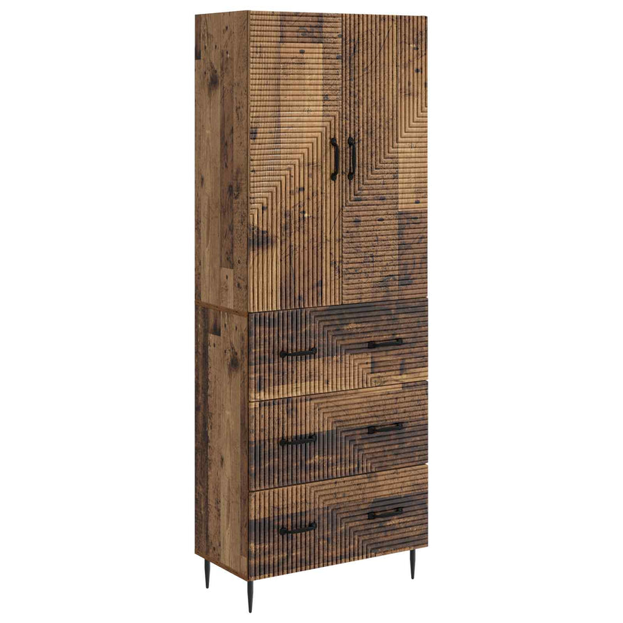 Kastenset 2 pcs Oud hout 66 x 34,5 x 90 cm Bewerkt hout