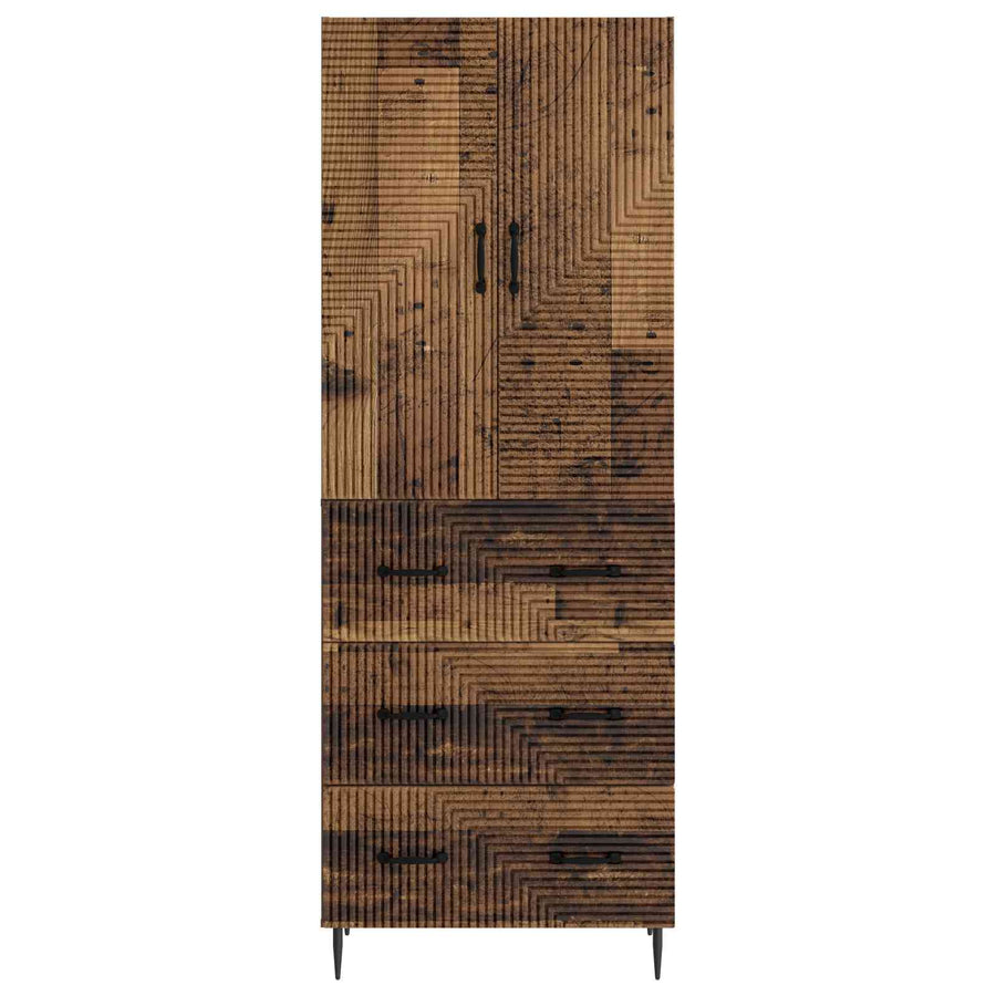 Kastenset 2 pcs Oud hout 66 x 34,5 x 90 cm Bewerkt hout