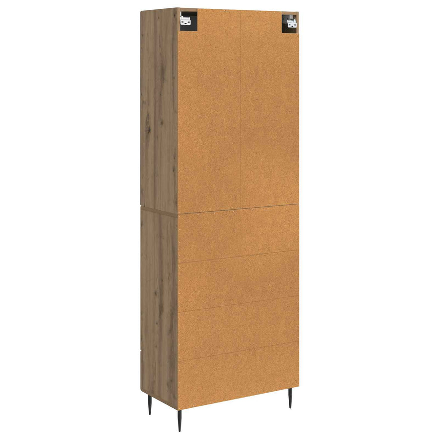 Kastenset 2 pcs Artisanaal eiken 66 x 34,5 x 90 cm Bewerkt hout