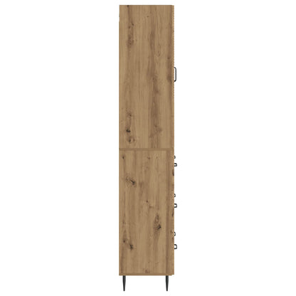 Kastenset 2 pcs Artisanaal eiken 66 x 34,5 x 90 cm Bewerkt hout