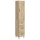 Kastenset 2 stuks Sonoma Eiken 33x34,5x90 cm bewerkt hout