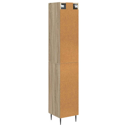 Kastenset 2 pcs Sonoma Eiken 33 x 34,5 x 90 cm Bewerkt hout