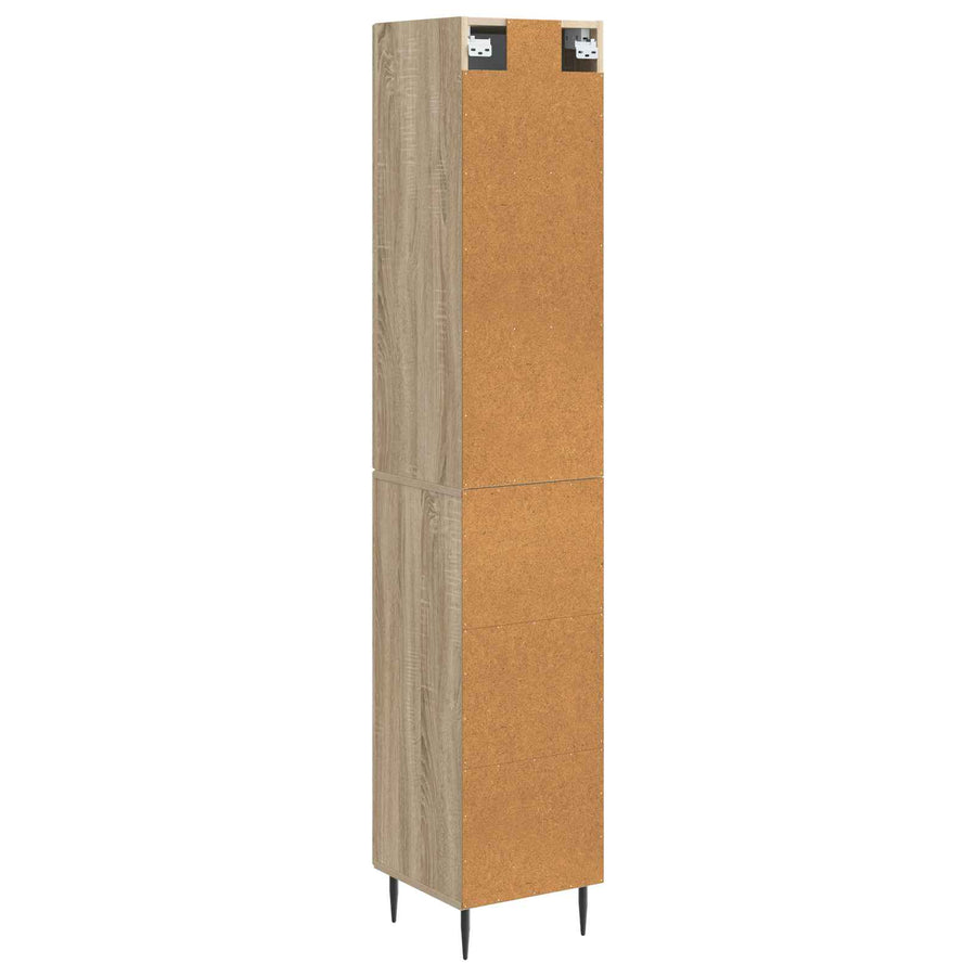 Kastenset 2 pcs Sonoma Eiken 33 x 34,5 x 90 cm Bewerkt hout