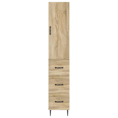 Kastenset 2 pcs Sonoma Eiken 33 x 34,5 x 90 cm Bewerkt hout
