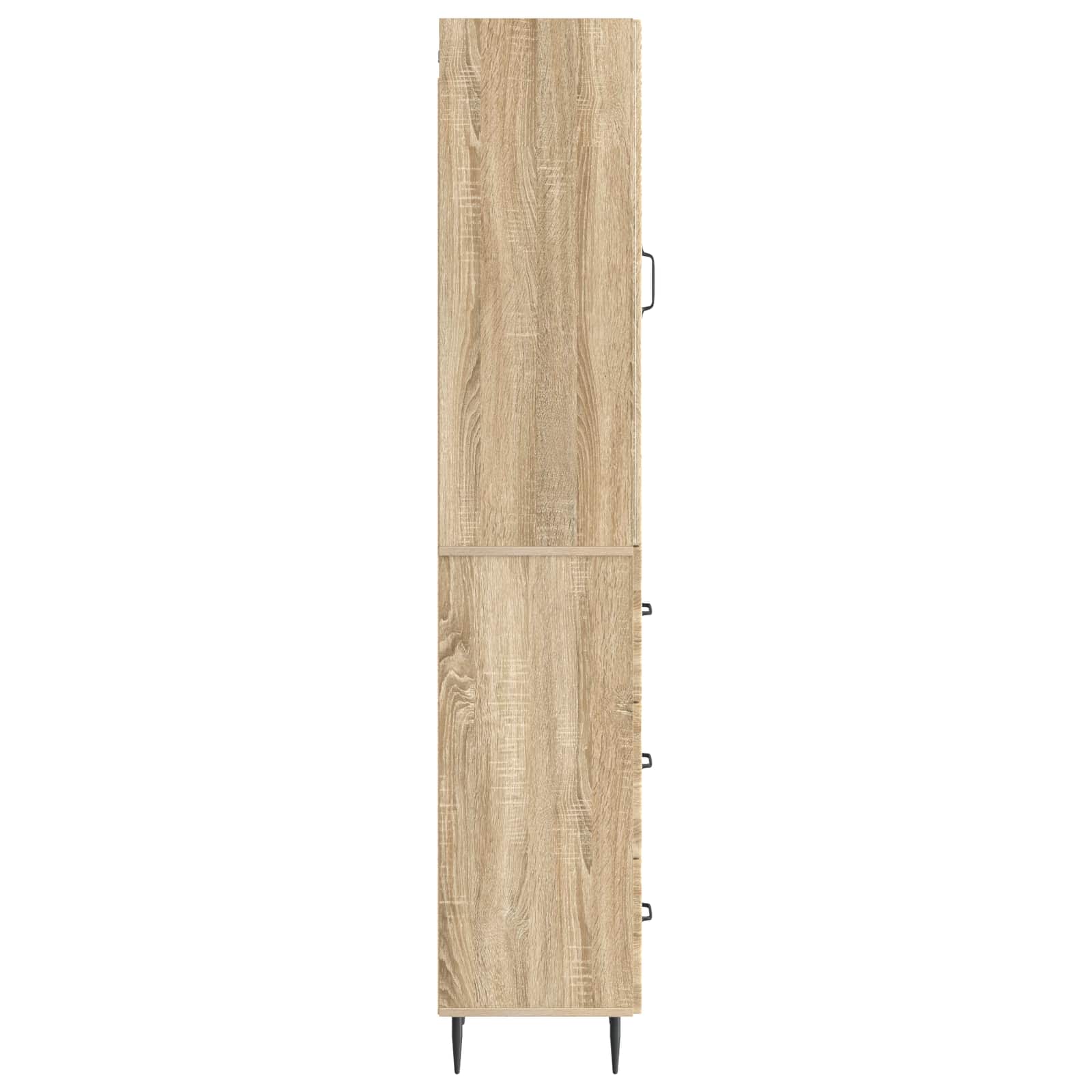 Kastenset 2 pcs Sonoma Eiken 33 x 34,5 x 90 cm Bewerkt hout
