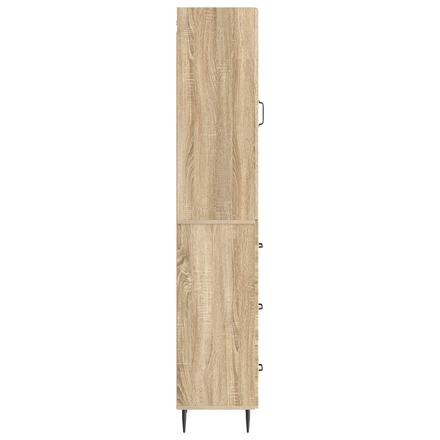 Kastenset 2 pcs Sonoma Eiken 33 x 34,5 x 90 cm Bewerkt hout