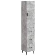 Kastenset 2 stuks 33x34,5x90 cm betongrijs bewerkt hout