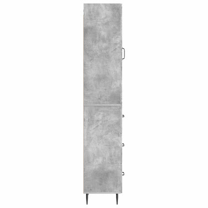 Kastenset 2 pcs Betongrijs 33 x 34,5 x 90 cm Bewerkt hout