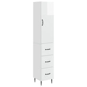 Kastenset 2 stuks hoogglans wit 33x34,5x90 cm