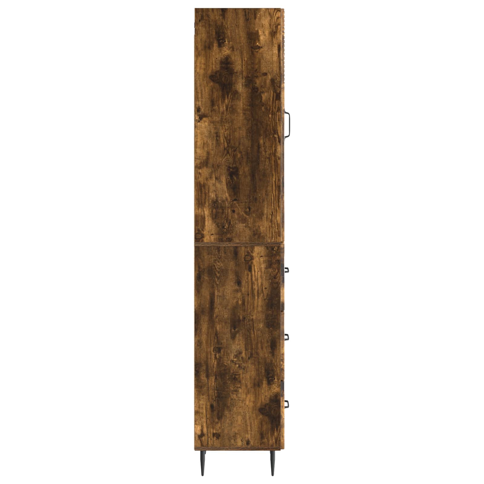 Kastenset 2 pcs Gerookt eiken 33 x 34,5 x 90 cm Bewerkt hout