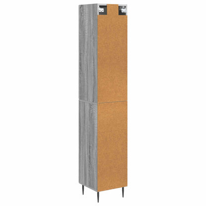 Kastenset 2 pcs Grijs Sonoma 33 x 34,5 x 90 cm Bewerkt hout