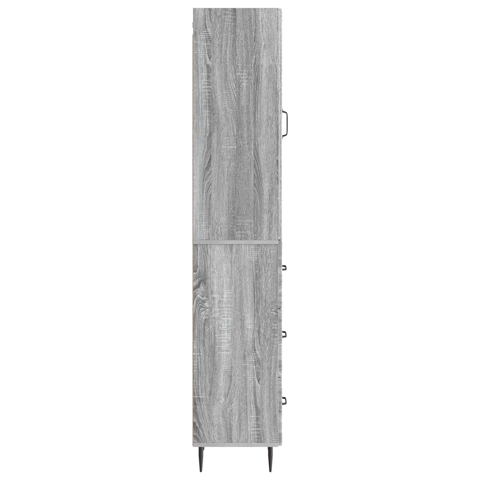 Kastenset 2 pcs Grijs Sonoma 33 x 34,5 x 90 cm Bewerkt hout
