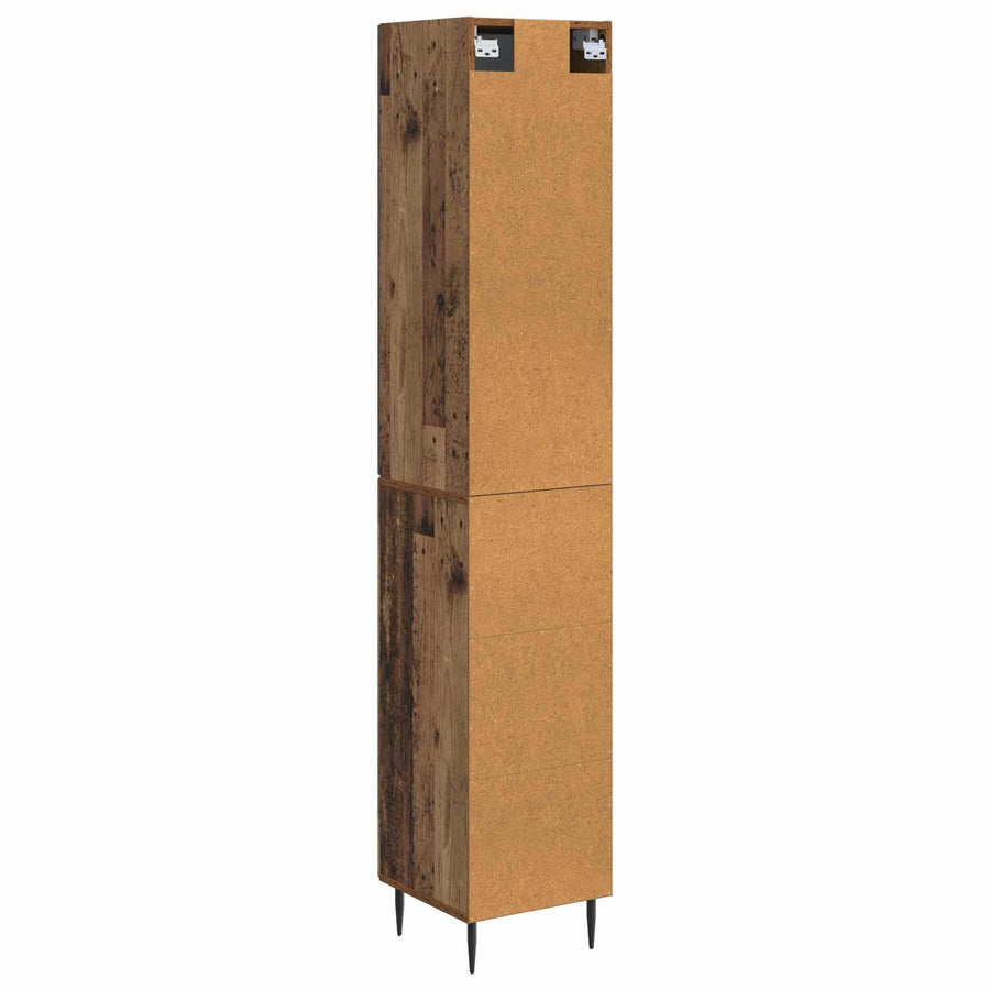 Kastenset 2 pcs Oud hout 33 x 34,5 x 90 cm Bewerkt hout