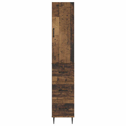 Kastenset 2 pcs Oud hout 33 x 34,5 x 90 cm Bewerkt hout