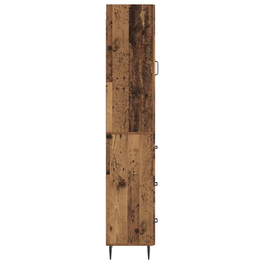 Kastenset 2 pcs Oud hout 33 x 34,5 x 90 cm Bewerkt hout