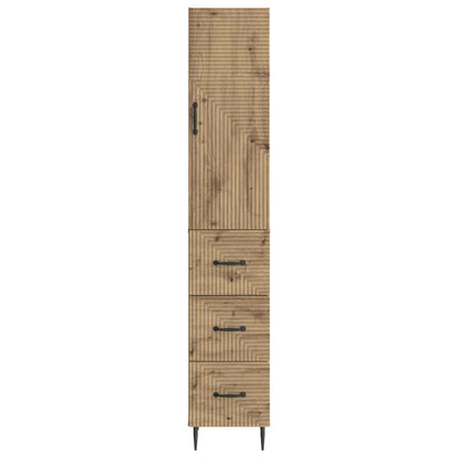Kastenset 2 pcs Artisanaal eiken 33 x 34,5 x 90 cm Bewerkt hout