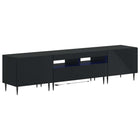 3-delige LED TV-kast Zwart Bewerkt hout
