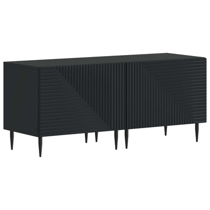 3-delige LED TV-kast Zwart Bewerkt hout