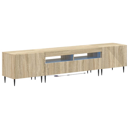 3-delige LED TV-kast Sonoma Eiken Bewerkt hout