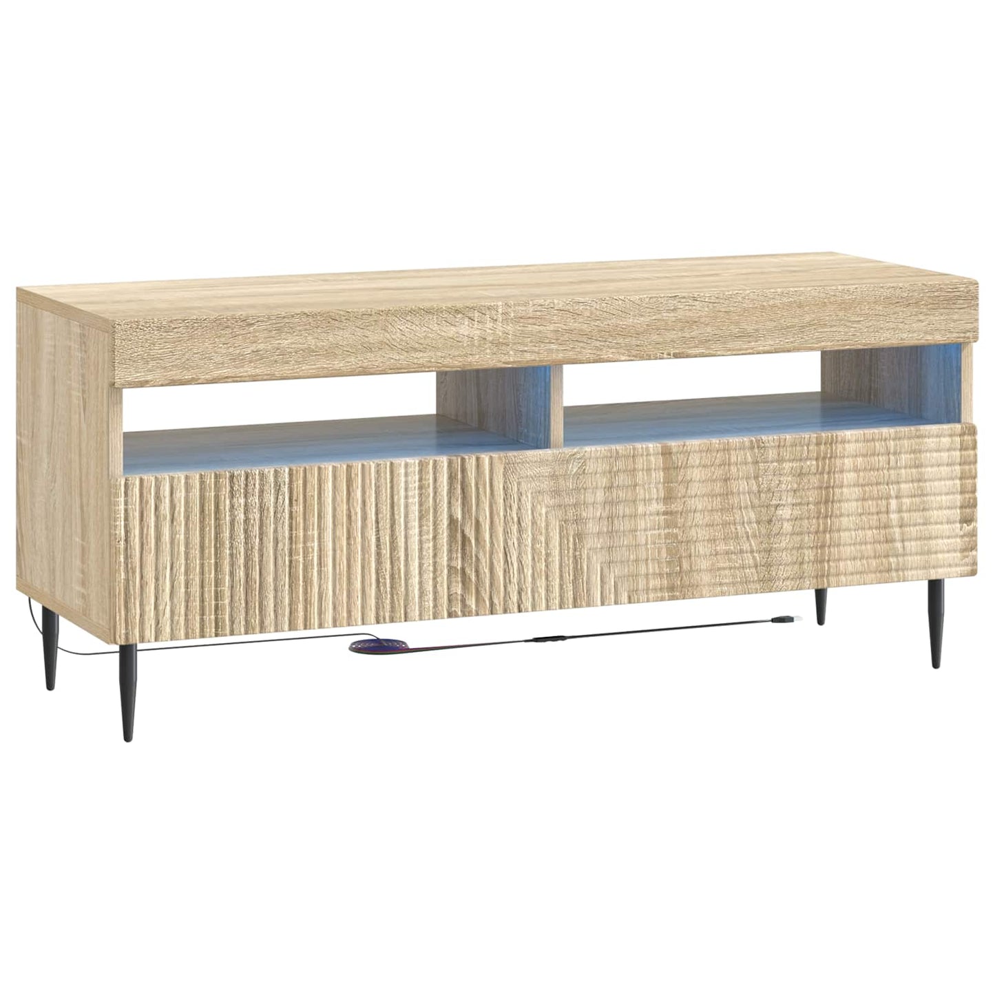 3-delige LED TV-kast Sonoma Eiken Bewerkt hout