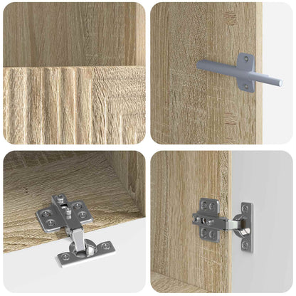 3-delige LED TV-kast Sonoma Eiken Bewerkt hout