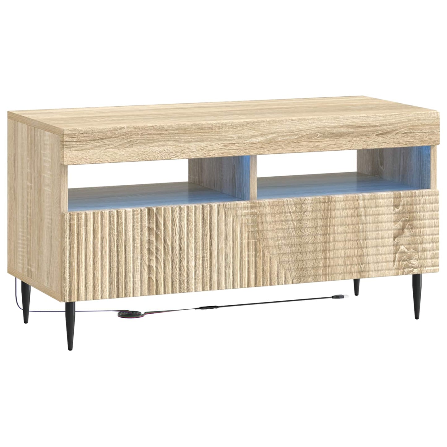 3-delige LED TV-kast Sonoma Eiken Bewerkt hout