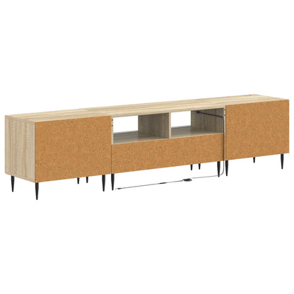 3-delige LED TV-kast Sonoma Eiken Bewerkt hout