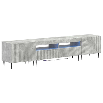 3-delige LED TV-kast Betongrijs Bewerkt hout