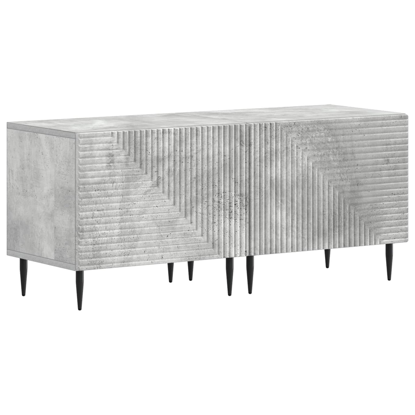3-delige LED TV-kast Betongrijs Bewerkt hout