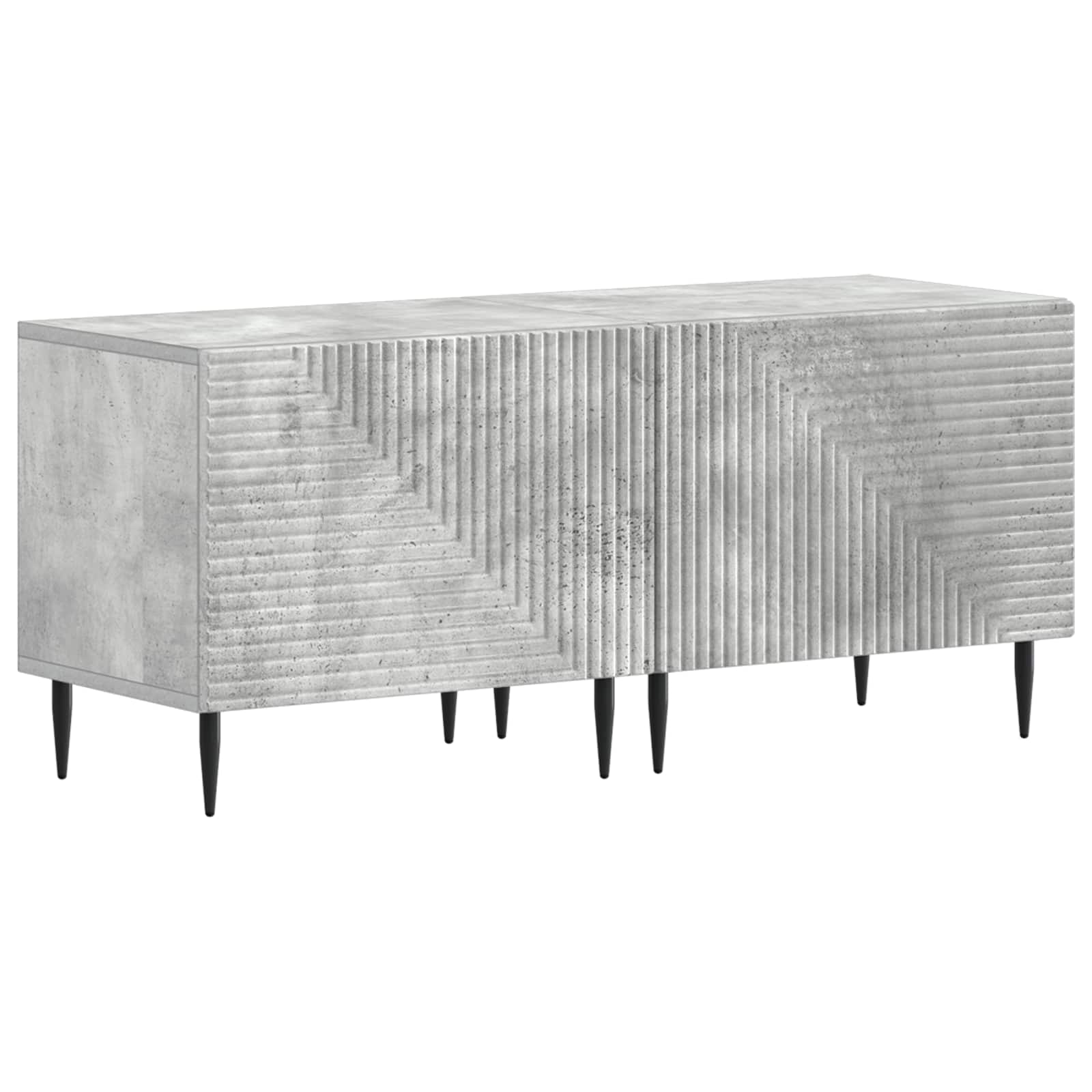 3-delige LED TV-kast Betongrijs Bewerkt hout