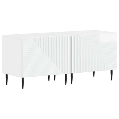 3-delige LED TV-kast Hoogglans Wit Bewerkt hout