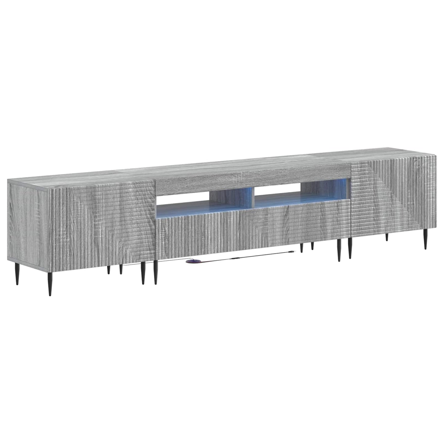 3-delige LED TV-kast Grijs Sonoma Bewerkt hout