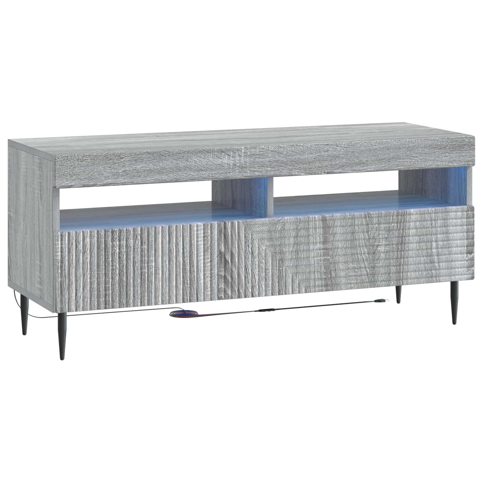 3-delige LED TV-kast Grijs Sonoma Bewerkt hout