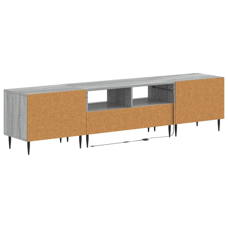 3-delige LED TV-kast Grijs Sonoma Bewerkt hout