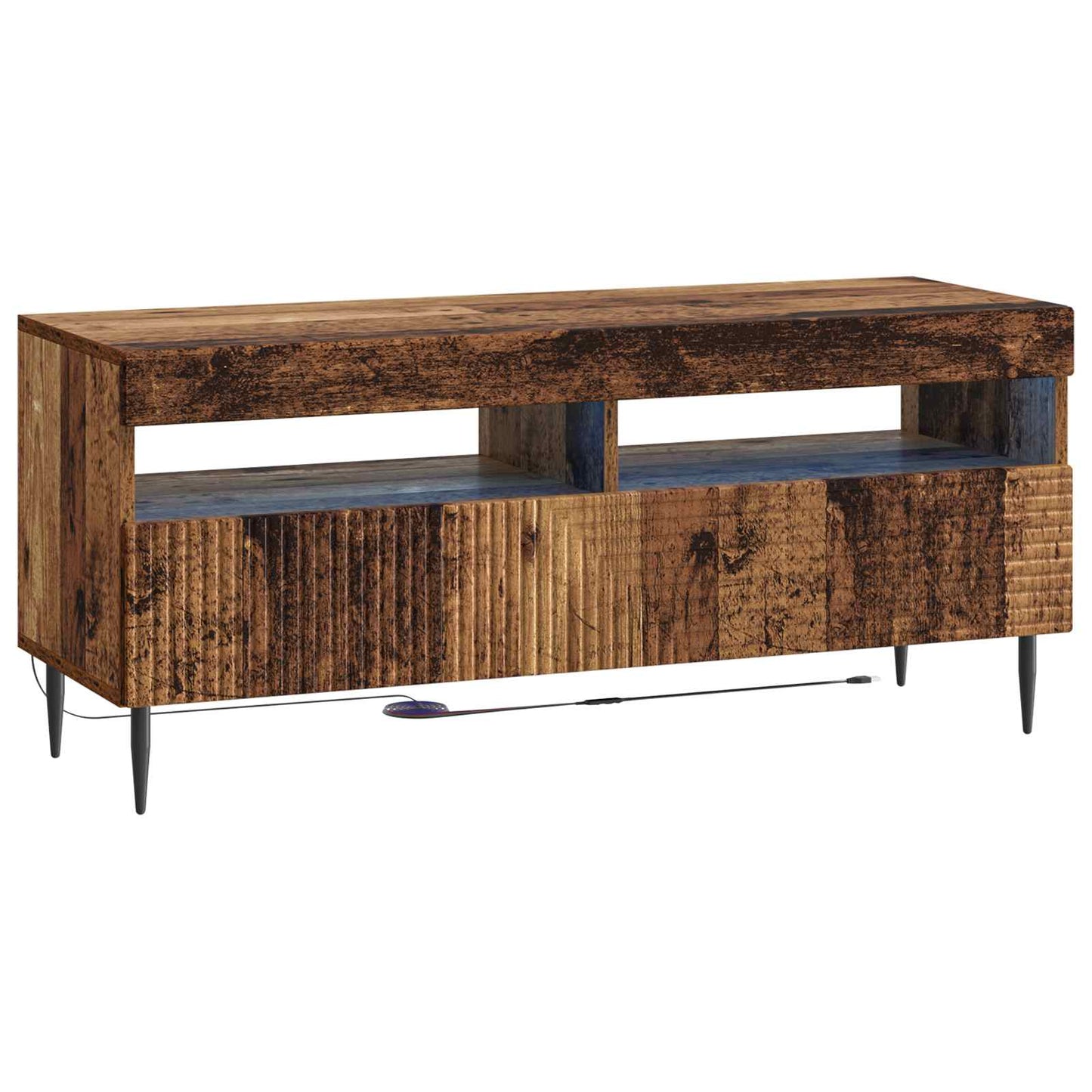3-delige LED TV-kast Oud hout Bewerkt hout