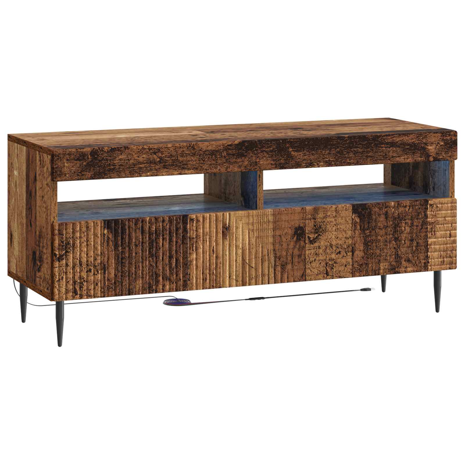 3-delige LED TV-kast Oud hout Bewerkt hout