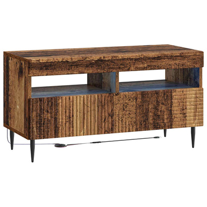 3-delige LED TV-kast Oud hout Bewerkt hout
