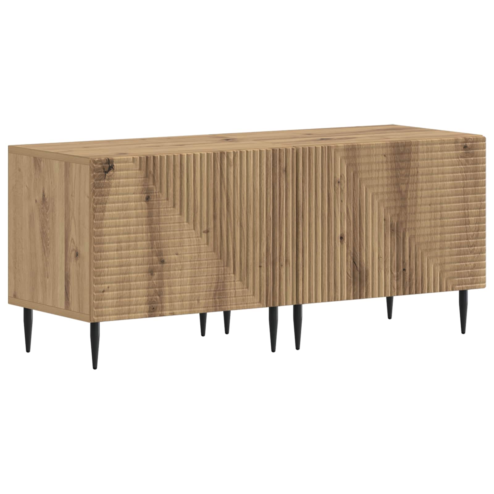 3-delige LED TV-kast Artisanaal eiken Bewerkt hout
