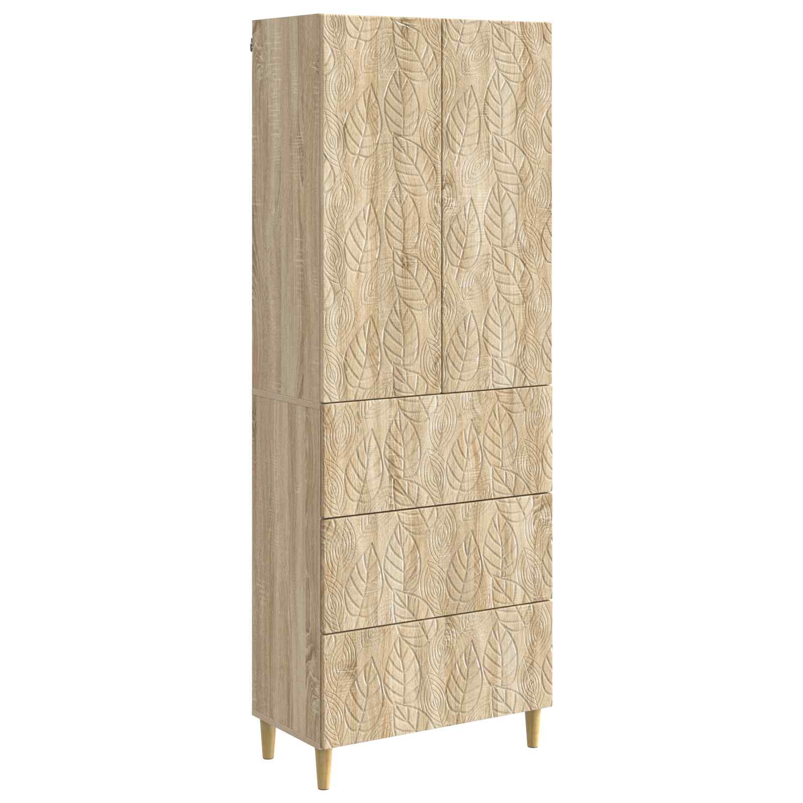 Kastenset 2 pcs Sonoma Eiken 66 x 34,5 x 90 cm Bewerkt hout