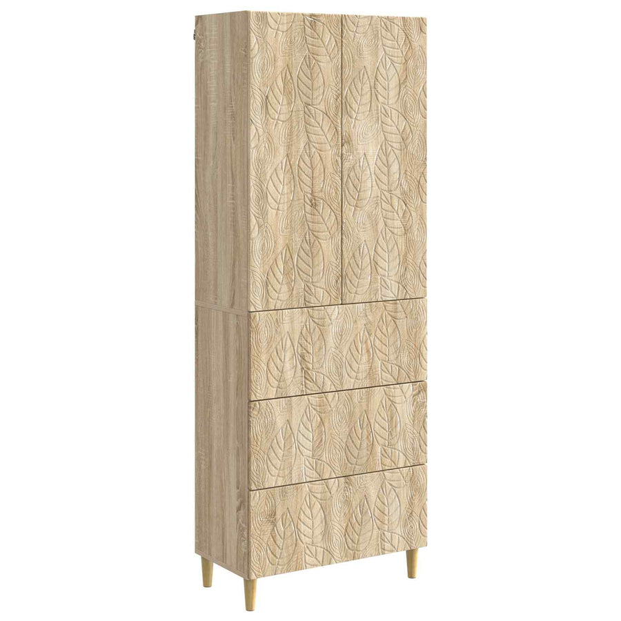 Kastenset 2 pcs Sonoma Eiken 66 x 34,5 x 90 cm Bewerkt hout