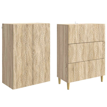 Kastenset 2 pcs Sonoma Eiken 66 x 34,5 x 90 cm Bewerkt hout