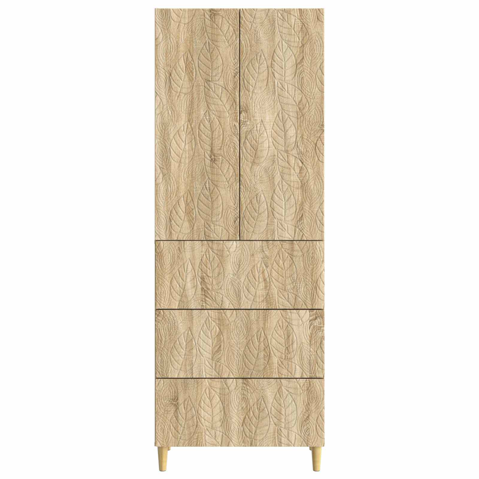 Kastenset 2 pcs Sonoma Eiken 66 x 34,5 x 90 cm Bewerkt hout