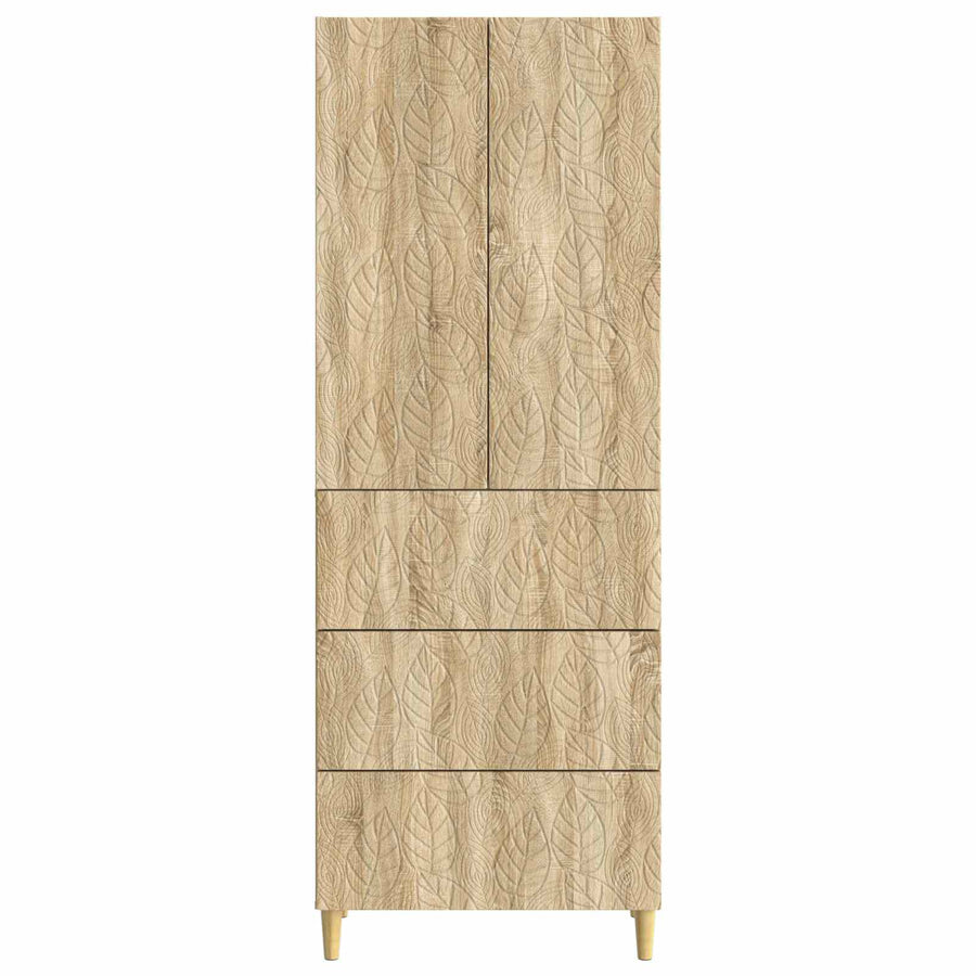 Kastenset 2 pcs Sonoma Eiken 66 x 34,5 x 90 cm Bewerkt hout