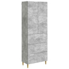 Kastenset 2 stuks 66x34,5x90 cm bewerkt hout betongrijs