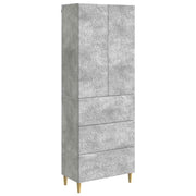 Kastenset 2 stuks 66x34,5x90 cm bewerkt hout betongrijs